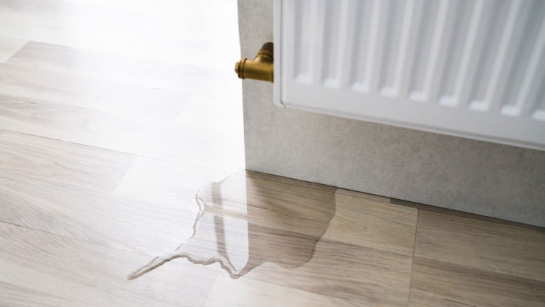 water leak on floor